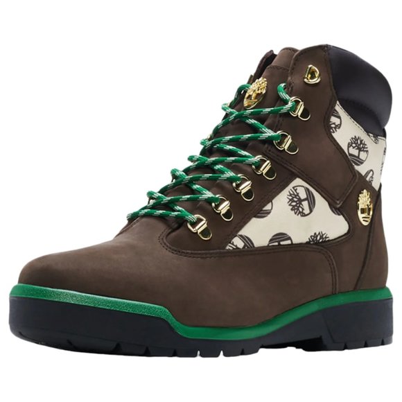 TIMBERLAND Waterproof  6" Field Boots Beef and Broccoli Monogram Youth Size 6Y - Picture 3 of 7